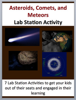 Preview of Asteroids, Comets and Meteors - 7 Lab Station Activities