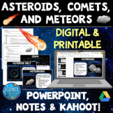 Asteroids, Comets, and Meteors PowerPoint, Notes, & Kahoot