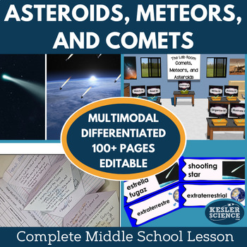 Preview of Asteroids Meteors Comets Complete 5E Lesson Plan
