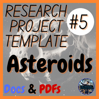 Preview of Asteroids | Science Research Project Template #5 | Astro (Offline Version)