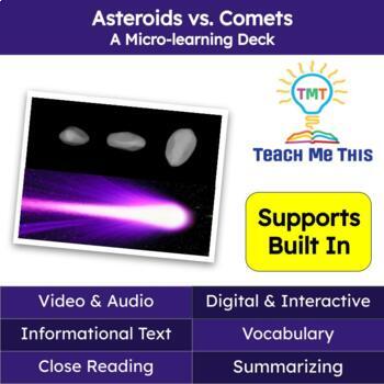 Preview of Asteroids and Comets Informational Text Reading Passage and Activities