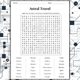 Astral Travel Word Search Puzzle Worksheet Activity
