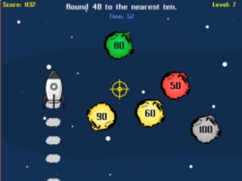 Preview of Astro Blaster - Estimating & Rounding Numbers (Playable at RoomRecess.com)