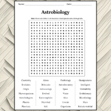 Astrobiology Word Search Puzzle Worksheet Activity