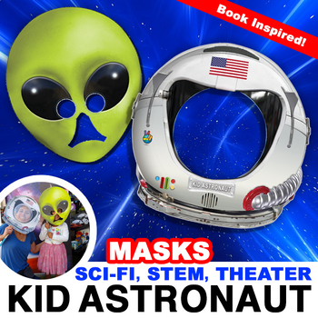 Preview of Astronaut & Alien Masks for Sci Fi Readers Theater. Kid Astronaut Prop, Mask