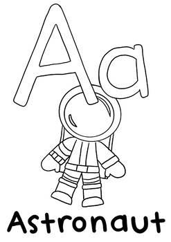 Preview of Astronaut Coloring Page Freebie