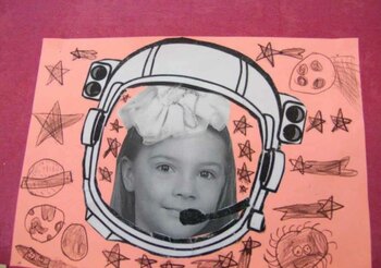 paper bag astronaut helmet craft