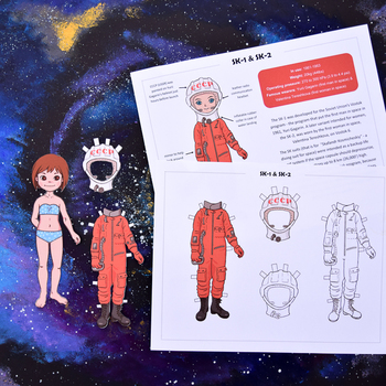 astronaut paper doll