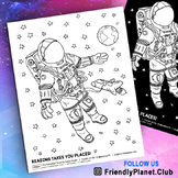 Astronaut in Outer Space: Coloring Pages
