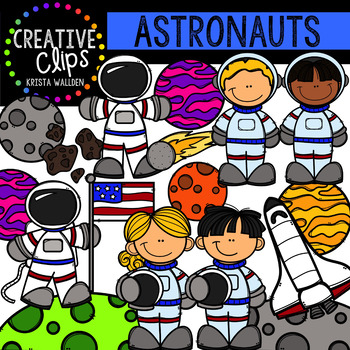 Preview of Astronauts: Space Clipart {Creative Clips Clipart}