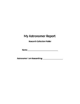 Preview of Astronomer Research Collection Forms