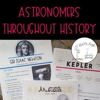 Preview of Astronomers throughout History: Reading and Writing Assignment