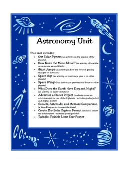 Preview of Astronomy Activities and Projects Unit
