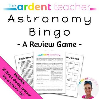 Preview of Astronomy Bingo Review Game (class set: 35)