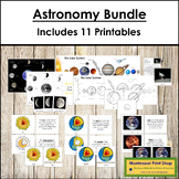 Astronomy Bundle (3-Part Cards, Books, Charts) - Montessor