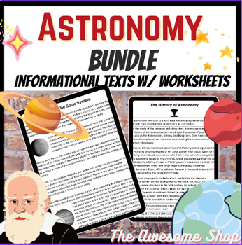 Preview of Astronomy Bundle W/ Worksheets for Middle & high school