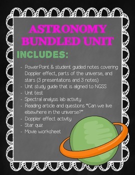 Preview of Astronomy Bundled Unit