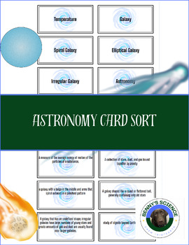 Preview of Astronomy Card Sort - Stars