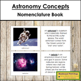 Astronomy Concepts Book - Montessori Nomenclature