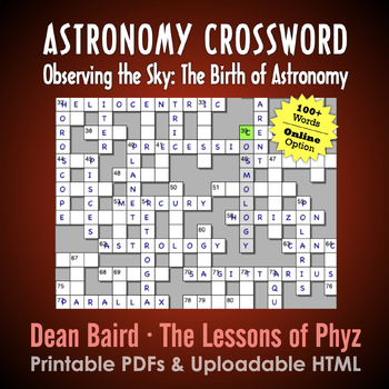 Preview of Astronomy Crossword Puzzle - 2. Observing the Sky: The Birth of Astronomy