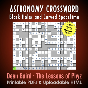 Preview of Astronomy Crossword Puzzle - 24. Black Holes and Curved Spacetime