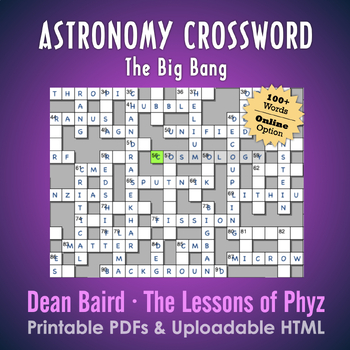 Preview of Astronomy Crossword Puzzle - 29. The Big Bang