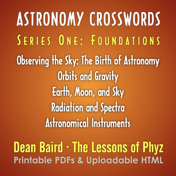 Preview of Astronomy Crosswords Series One: Foundations BUNDLE