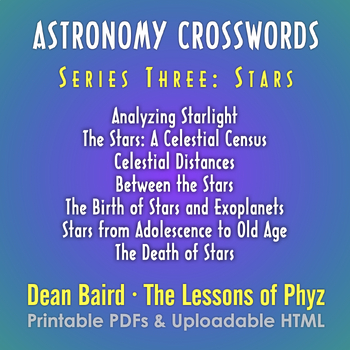 Preview of Astronomy Crosswords Series Three: Stars BUNDLE