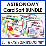 Astronomy Card Sort BUNDLE | Astronomy Sorting Tasks BUNDLE