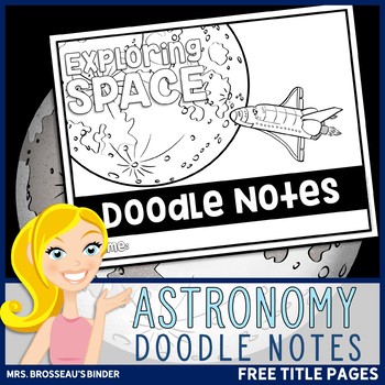 Preview of Astronomy Science Doodle Note - Free Title Pages
