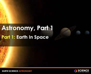 Preview of Astronomy Earth Moon & Solar System Presentation PPT with Student Summary Notes