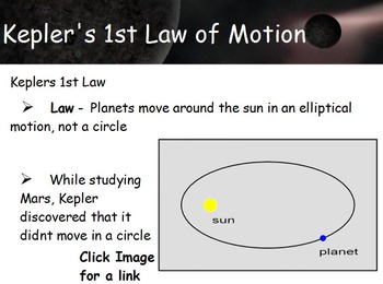 Preview of Astronomy - Kepler's Laws of Planetary Motion w/worksheet (SMART BOARD)