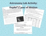Astronomy Lab Activity: Kepler's Laws