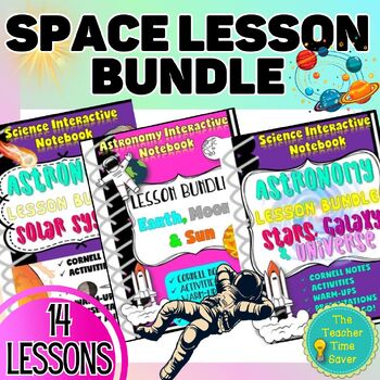 Preview of Space Curriculum Lesson Bundle - Space Science Interactive Notebook