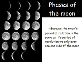 Astronomy - Phases of the Moon w/worksheet (SMART BOARD)