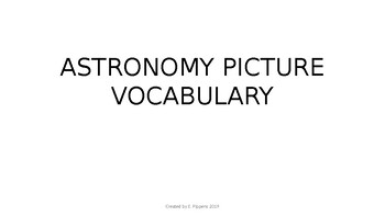 Preview of Astronomy Picture Vocabulary