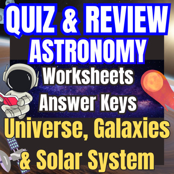 Preview of Astronomy Quiz & Review Sheet - Universe, Galaxies, Solar System (NYSSLS & NGSS)