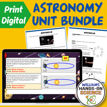 Preview of NGSS Astronomy Unit Bundle: PowerPoint Labs Guided Notes Activities Assessment