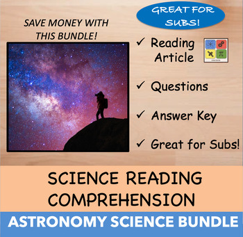 Preview of Astronomy & Space Science Reading Comprehension Bundle - EDITABLE