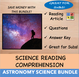 Astronomy & Space Science Reading Comprehension Bundle - EDITABLE