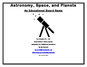 Preview of Astronomy, Space, and Planets Board Game
