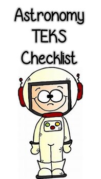 Preview of Astronomy TEKS Checklist