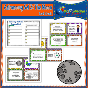 Preview of Astronomy Task Cards: Set 3: The Moon