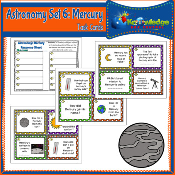 Preview of Astronomy Task Cards: Set 6: Mercury