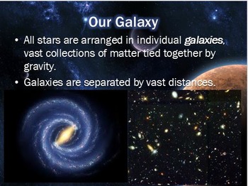 names of stars and galaxies powerpoint