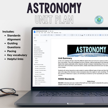 Preview of Astronomy Unit Guide