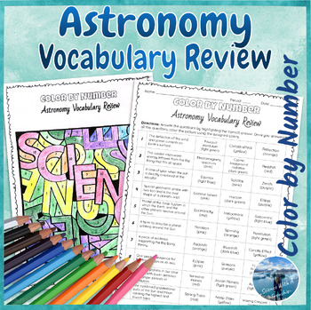 Preview of Astronomy Vocabulary Review | Color by Number | NYS Earth Science Regents