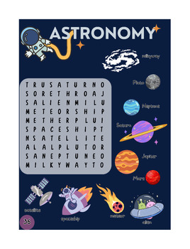 Preview of Astronomy - Word Search Puzzles