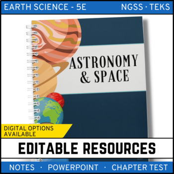 Preview of Astronomy and Space Science Notes, PowerPoint, and Test
