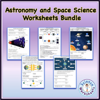 Preview of Astronomy and Space Science - Worksheets Bundle | Printable & Distance Learning